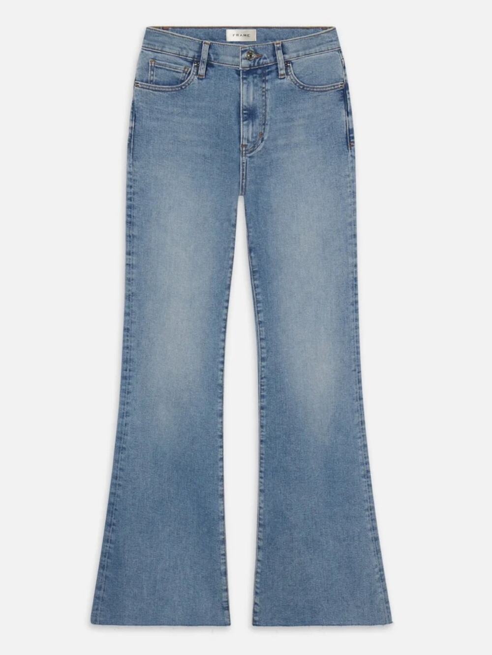 Frame the Icon Lark Raw After Flare Jeans